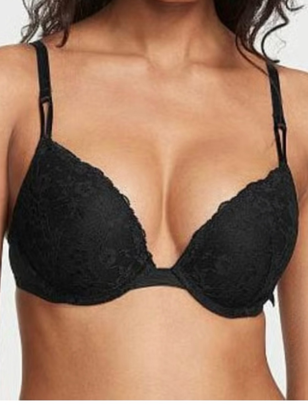 Victoria's Secret Black Lace Underwire Push-Up Bra